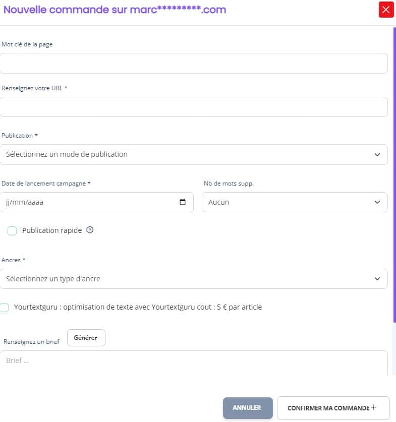 choix commande linkuma