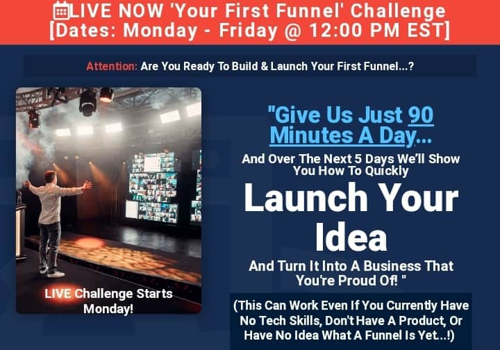Your First Funnel Challenge ClickFunnels